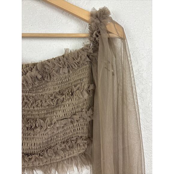 Mable Tulle Off The Shoulder Womens Top Sz Small Ethereal Whimsy Balletcore Boho - Picture 3 of 9